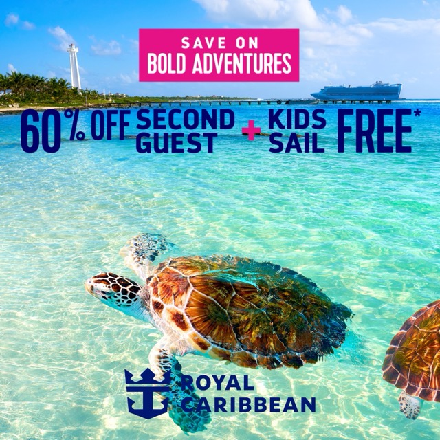 Royal Caribbean Black Friday Deal: 60% off second guest and kids sail free